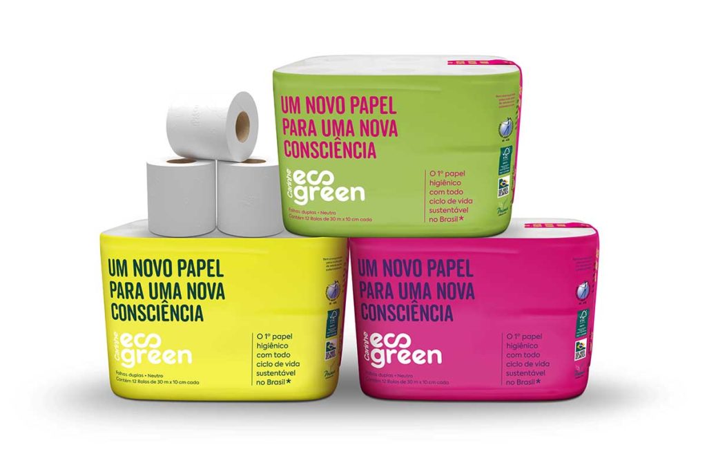 Papel higiênico sustentável do Brasil tem embalagem que vira adubo