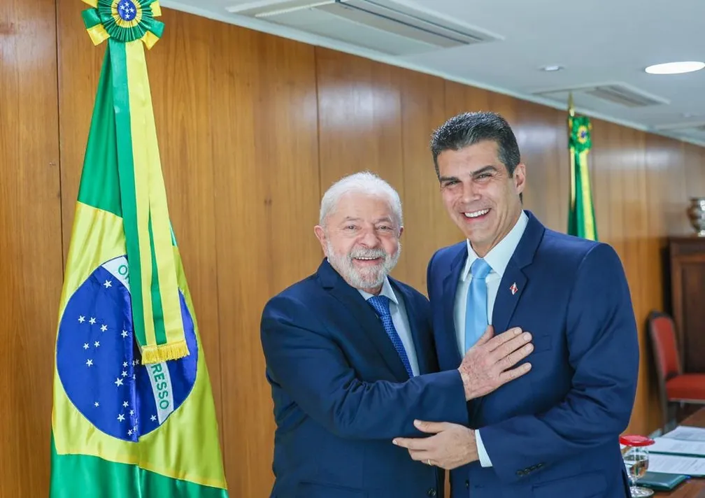 Lula e Helder em Brasília — Foto: Ricardo Stuckert