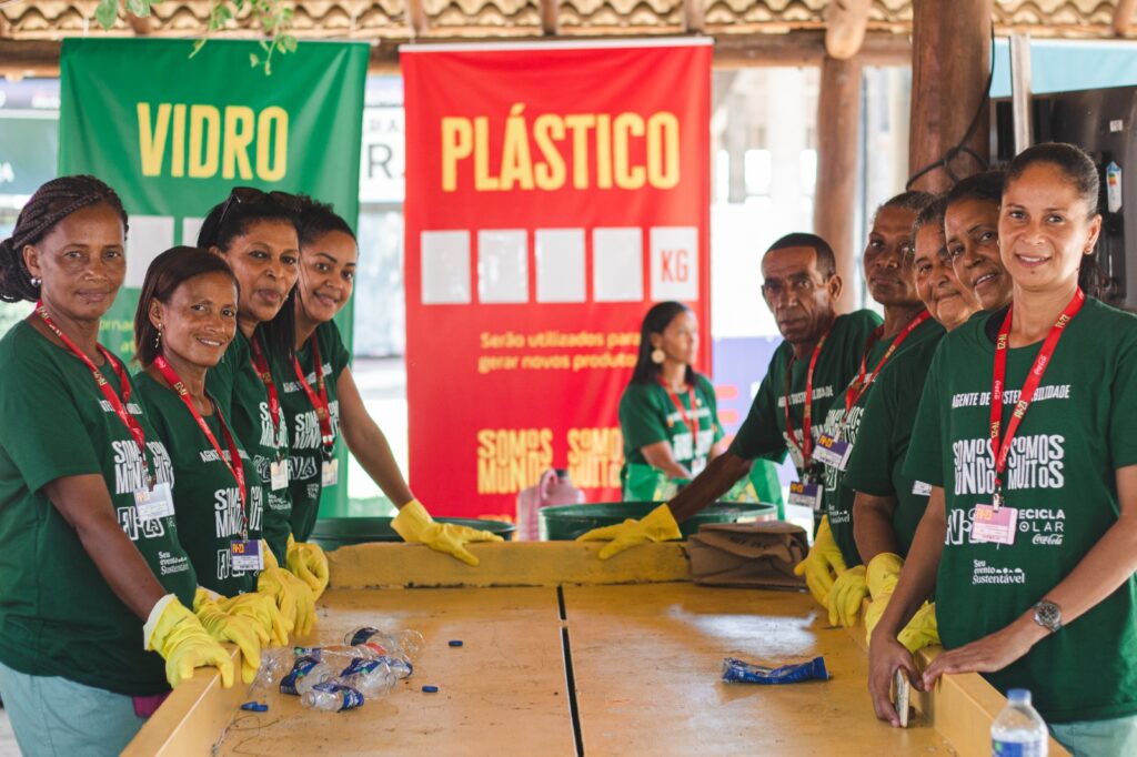 Trabalho de coleta e triagem dos resíduos realizado por uma cooperativa de catadores integrou as ações socioambientais propostas pela empresa de consultoria Seu Evento Sustentável/Foto: Laura Queiroz