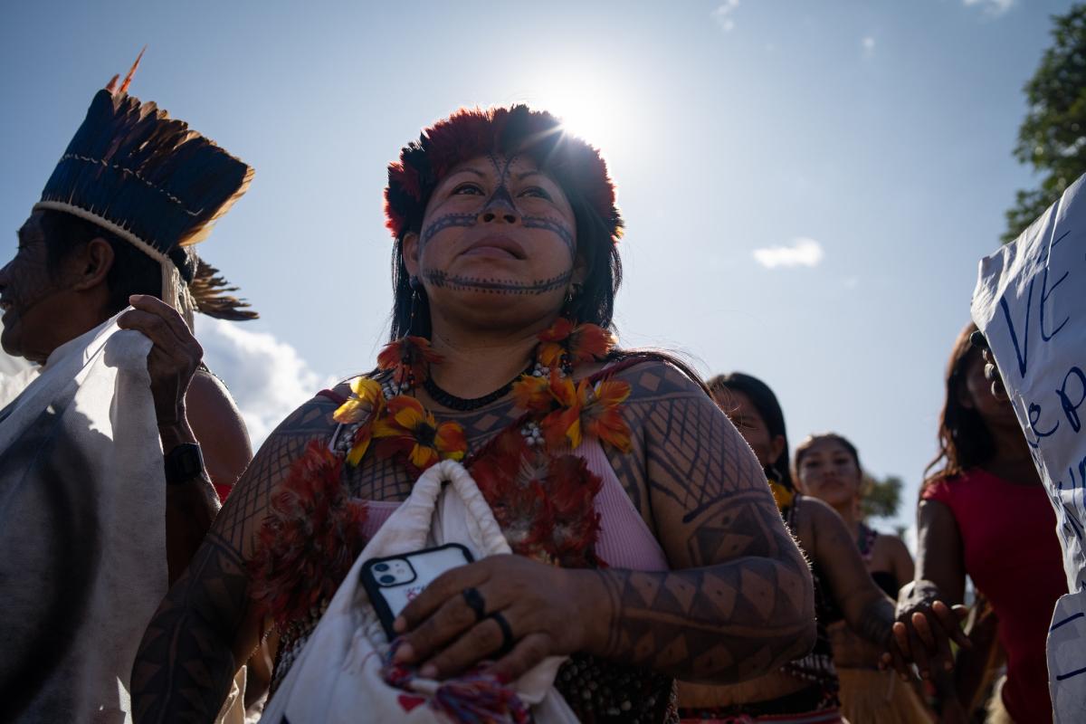 Alessandra Munduruku, liderança indígena do Tapajós, teve sua luta reconhecida pelo Prêmio Goldman Environmental 2023 📷 Fred Mauro/Terra Floresta Filmes/ISA