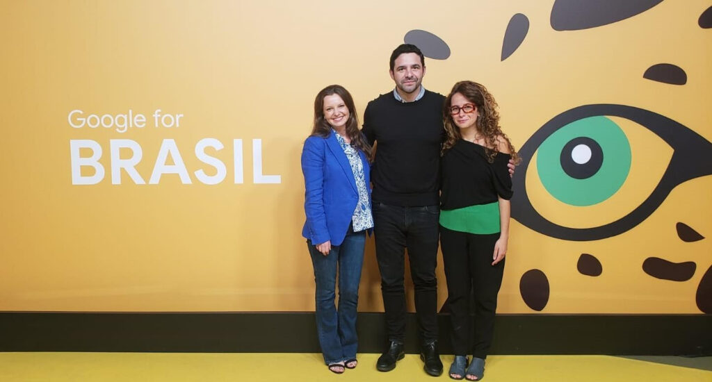 Marcela De Masi, Diretora Executiva de Branding e Comunicação do Grupo Boticário; Newton Neto, Diretor de parcerias do Google para América Latina; Lívia Sitta, analista de insights do Google Brasil e líder do projeto